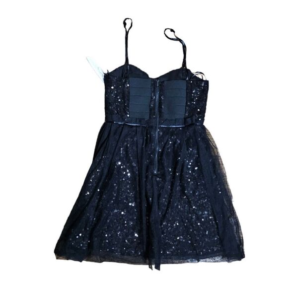 Women's FRENCH CONNECTION Sequins Mesh Overlay Dress Size 6 - Picture 2 of 4